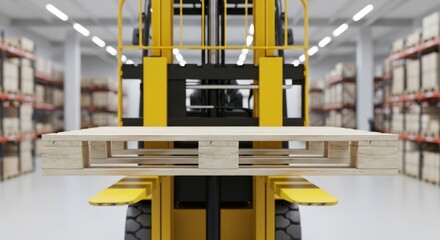 Forklift in Warehouse Storage.