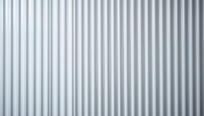 Fototapeta premium Textured Vertical Stripes Wall with Smooth Light Gray Color and Subtle Shadows in a Modern Interior Design Space