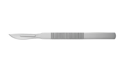 Scalpel Blade in Modern Design with Soft Lighting on White Background for Medical Illustration
