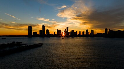 Obraz premium Jersey City Sunset