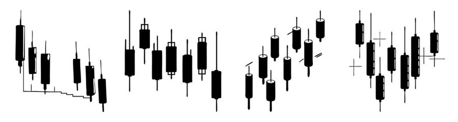 Obraz premium Bar chart growth upward trend business success financial analysis data visualization infographic black white minimalist