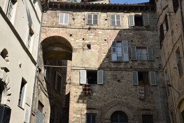 Fototapeta premium Maisons&nbsp;médiévales&nbsp;de Perugia. Italie