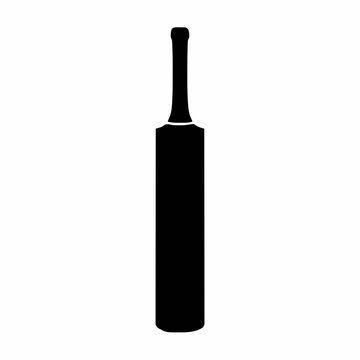 cricket bat silhouette illustration isolated on white background