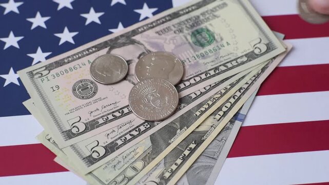 Cash, US dollar currency, financial and business flows. US dollar cash as a financial background for your design