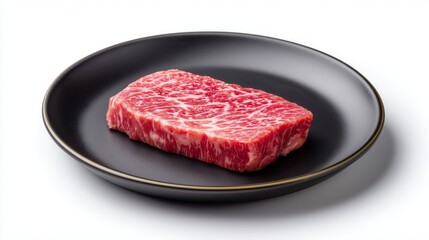 Un filete de wagyu en un plato