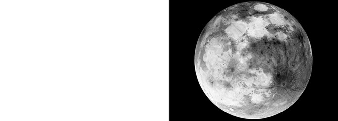 Obraz premium Photorealistic Bright Supermoon With Sharp Lunar Texture Isolated On A Transparent Background
