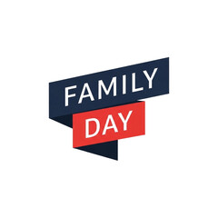 Fototapeta premium Family Day Celebration Banner, Festive Holiday Graphic, Togetherness Concept, Red and Blue Ribbon Design, Modern Abstract Illustration for Greeting Cards and Websites