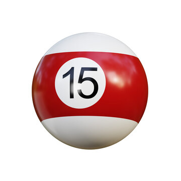 15 Pool Ball 3D Illustration