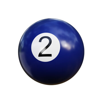 2 Pool Ball 3D Illustration