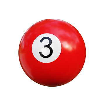 3 Pool Ball 3D Illustration