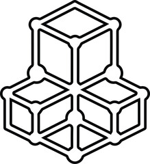 Diagram icon with isolated background