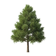 Obraz premium A large, verdant tree standing tall against a white background.