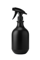 Fototapeta premium Black spray bottle black bottle empty bottle plastic bottle isolated on a transparent background