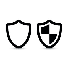 Shield logo icon set. Vector illustration