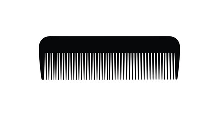 Black wide-tooth comb silhouette icon symbol