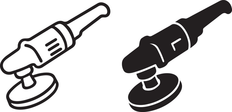 Modern polisher icons in bold outline style.