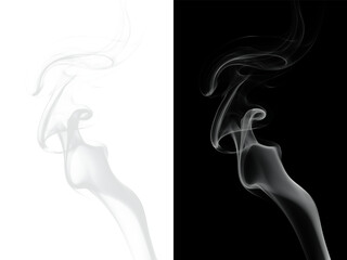 Minimal White Fog Stream With Smooth Twisting Form