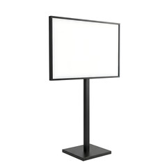 Sign holder for presentation with clean style isolated on a transparent background