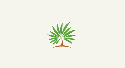Green grass and natural plant leaves with a tropical fern and floral design isolated on a white background © Excellent