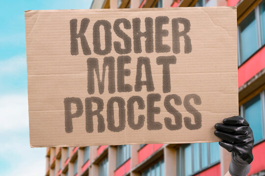 "Kosher Meat Process" Jewish dietary preparation. JEWISH. DIETARY. PREPARATION. MEAT. PROCESS.