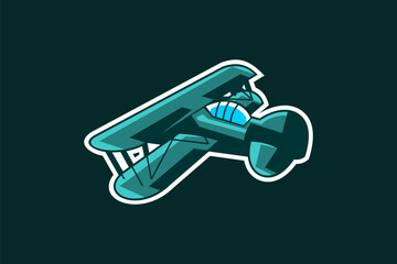 British ww2 fighter biplane icon vector illustration  © Yuniar20