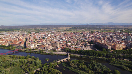 Fototapeta premium Wide Aerial Panorama of Talavera de la Reina, Spain