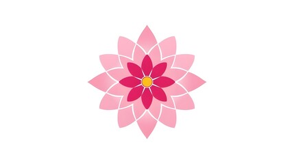Fototapeta premium Gradient pink lotus flower top view floral design
