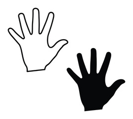 Fototapeta premium Hand Gesture Icons Vector Illustration