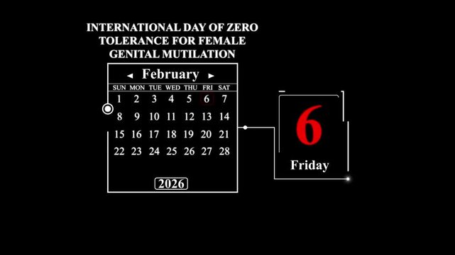 International Day of Zero Tolerance for Female Genital Mutilation February 6 -2026