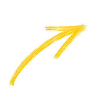 PNG yellow curve arrow icon on transparent background.