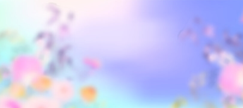 Floral spring gradient background with soft tones. Abstract blurred leaf inspired backdrop with a gentle gradient mesh illustration.