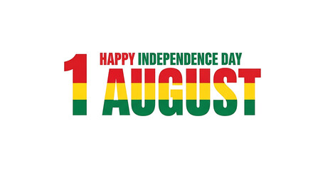 Fototapeta premium Celebrating independence day with vibrant colors and festive design on august 1st.
