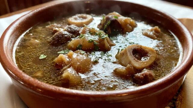 m&atilde;o de vaca stew traditional portuguese and brazilian dish video