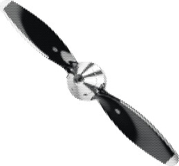 propeller halftone element design monochrome halftone stipple layout banner aviation © Josnara
