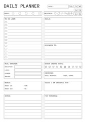 Print Ready Daily Weekly Planner Template A4 Editable Printable Planner