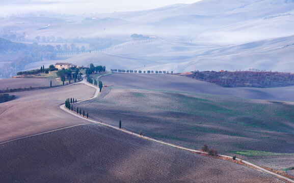 Tuscany hills on sunrice