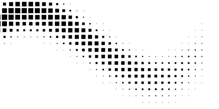 Dotted halftone gradient texture. Vanishing polka dot background. Repeating dots gradation pattern background. Black fading comic pop art