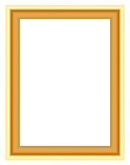 Obraz premium Elegant thin golden rectangular frame border, minimal luxury picture frame template isolated background