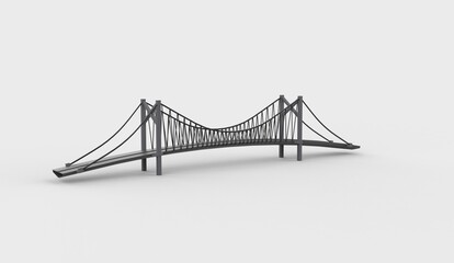 Fototapeta premium Single suspended bridge