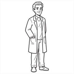 Fototapeta premium Black and White Line Drawing