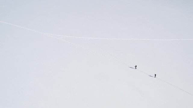 mountaineers on the Mont Blanc glacier, snow, ice, roped party, mountaineers, Mont Blanc, Italy