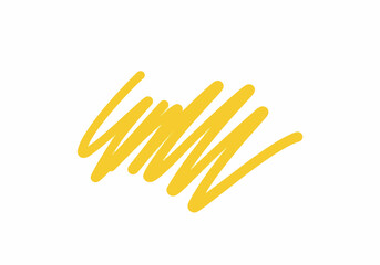 Obraz premium Scribble Yellow Marker Brush Stroke Abstract Artistic Design Element Graphic Texture