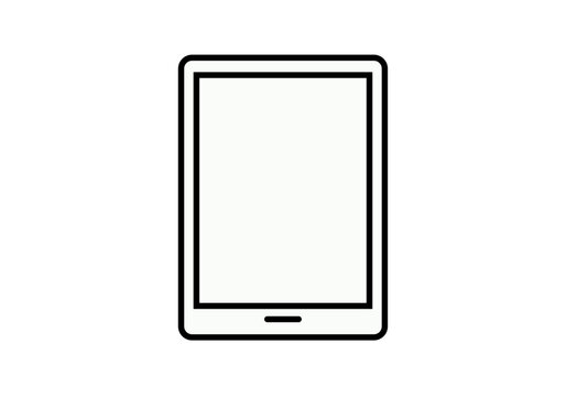 Icono de tableta electr&oacute;nica con pantalla en blanco