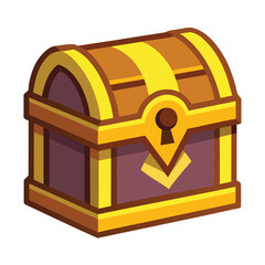 Treasure Chest Cartoon Vector Icon