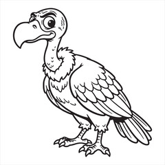 Fototapeta premium Cute Animal Line Drawing for Kids and Education