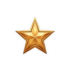 Obraz premium Golden star isolated on transparent background