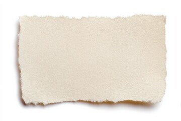 Fototapeta premium Torn white paper with rough edges on white background