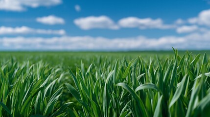 Obraz premium Advanced fertilizer granule technology showcased among thriving agricultural fields, promising high yields in planting seasons. A panoramic view capturing lush crops in every direction under a