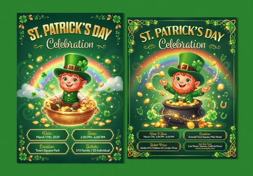 St. Patrick's Day Celebration Event Poster Layout