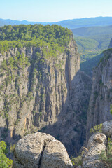 Obraz premium Tyzy canyon, view from top. landscape of Tyzy Kanyon in Manavgat, Antalya, Turkey